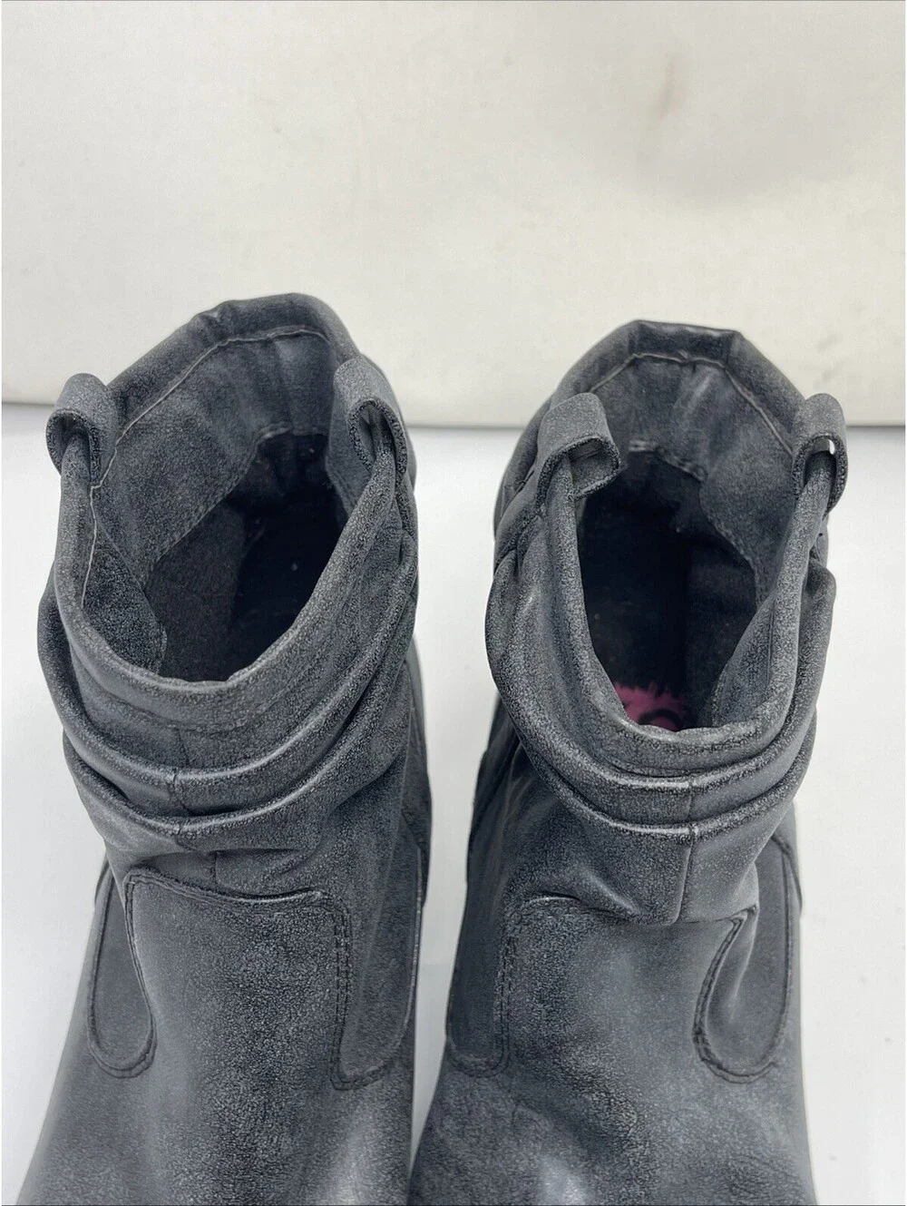 K9 By Rocket Dog Boots Womens 11M Pull On Ankle Bootie Blue Faux Leather Heels